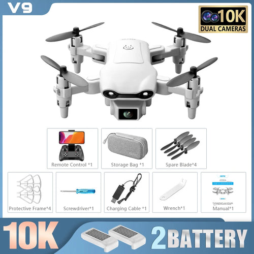 V9 Mini Drone 10K HD Wide Angle Dual Camera 6000M Aerial Photography Toyland EU