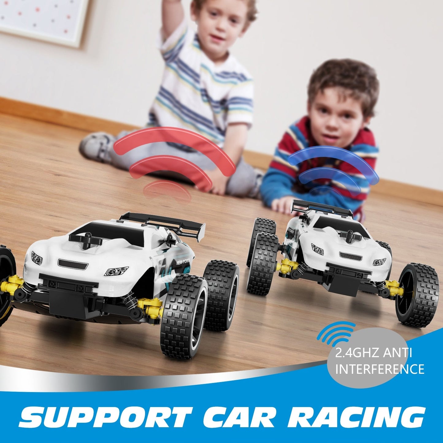 RC Car Remote Control Buggy for Kids, 1:18 Scale Off Road Racing Car, 2.4GHz, 20 Mins Playtime - Gifts for Children - ToylandEU