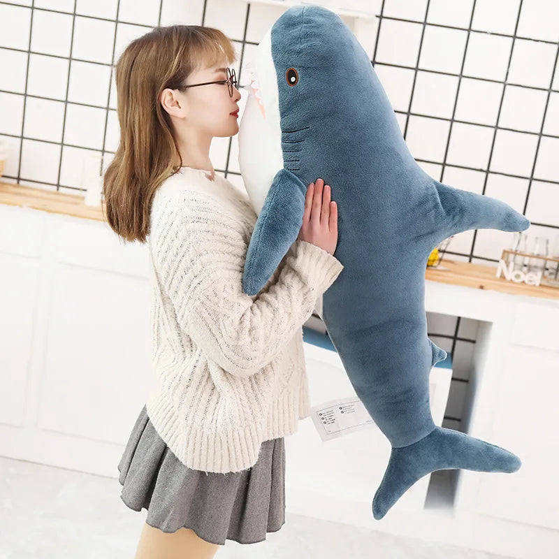 Kawaii Giant Shark Plush Toy Soft Stuffed Animal Doll Reading Pillow Toyland EU