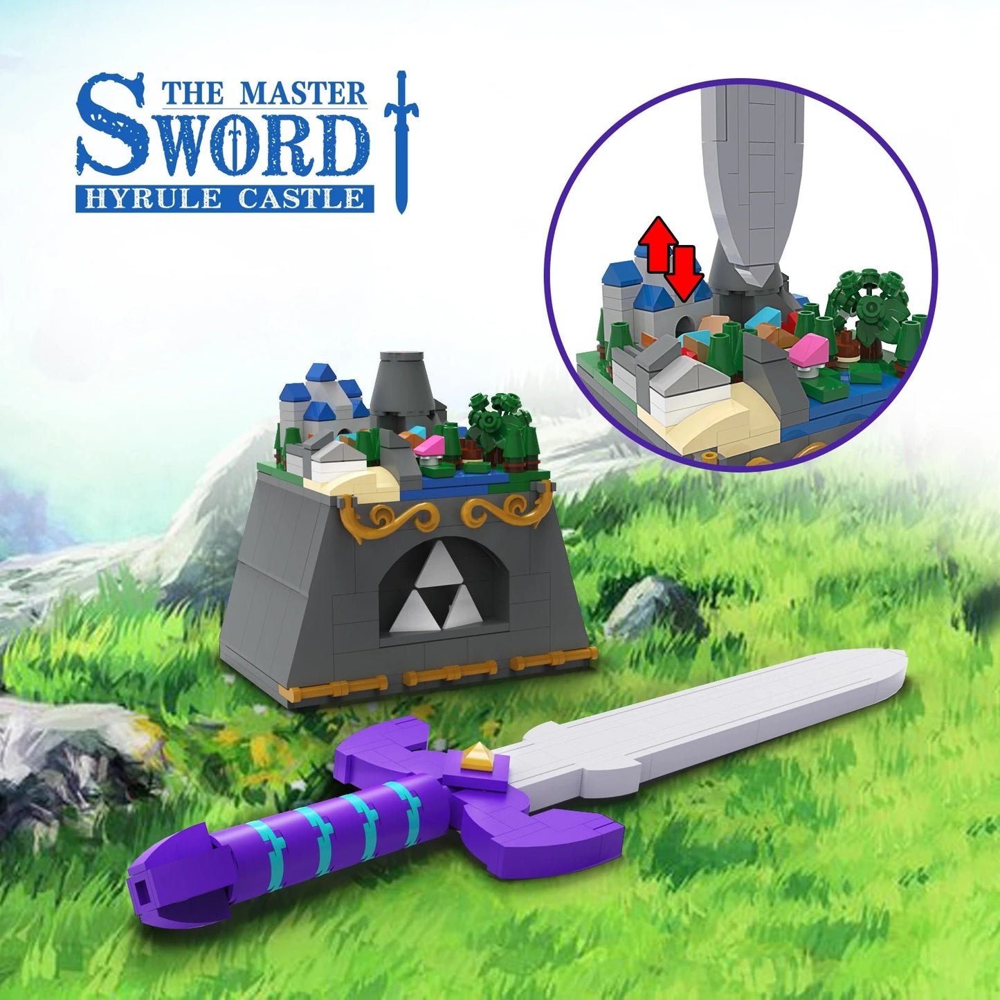 Hyrule Castle Master Sword Building Blocks Set for Zelda Fans - ToylandEU