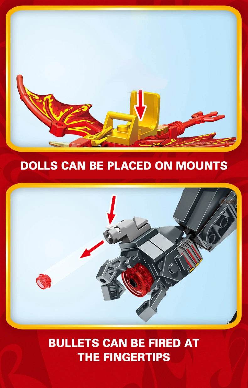 1359PCS Flames Dragon Smaug Building Blocks Model Toy - ToylandEU