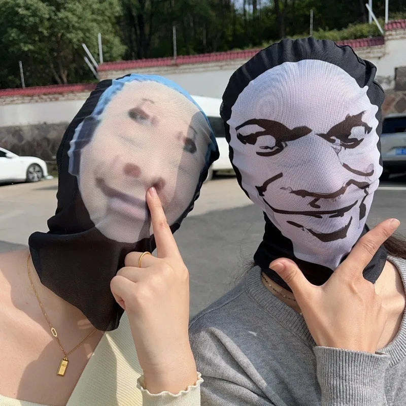 Cosplay Mask | 3D Printed Realistic Face | Stretch Mesh | One Size