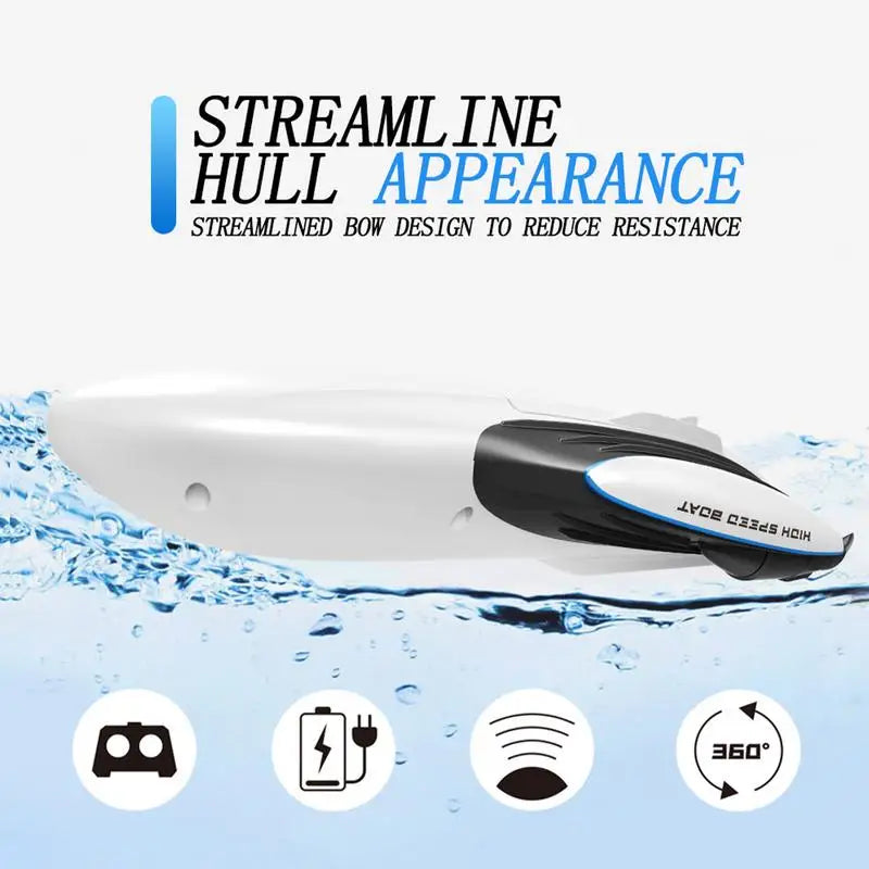 2.4G Remote Control Submarine RC Boat with LED Light - ToylandEU