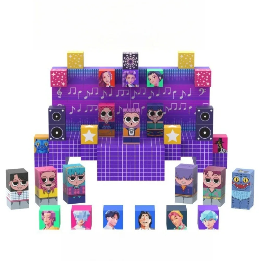 Magnetic Blocks Build Set | 64/100/150 PCS | DIY STEM Toy | Tiger Figure Theme