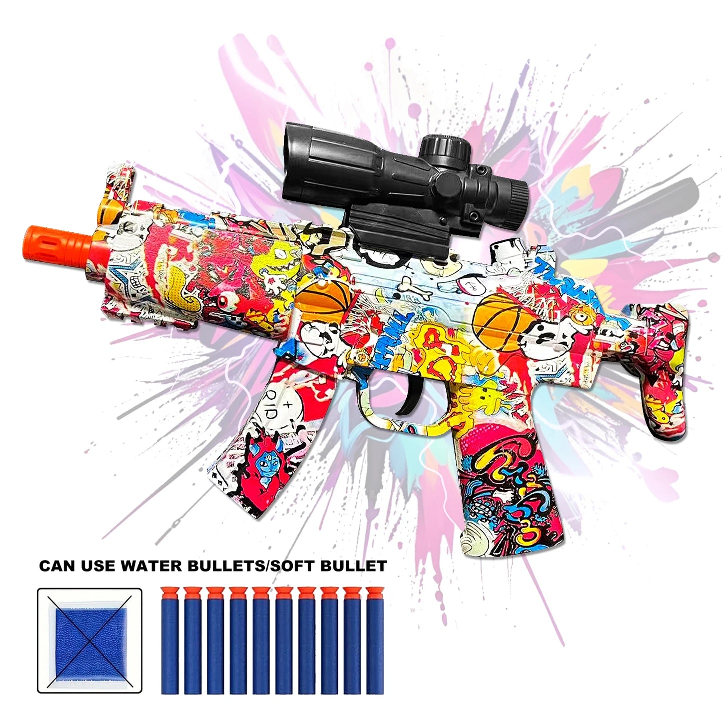 Gel Ball Blaster | Manual Operation | 2 Pack Set | 8mm Water Or Soft Bullets