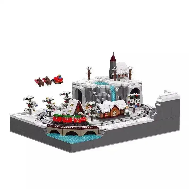 Mould King Christmas Series Train Amusement Park Electric Remote Control Assembly Building Block Toy12029 - ToylandEU