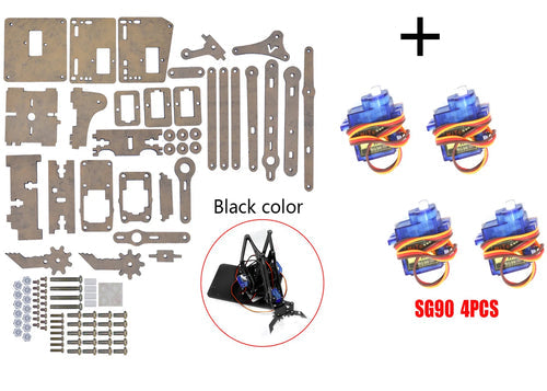 DIY 4-Degree-of-Freedom Acrylic Robot Arm Kit ToylandEU.com Toyland EU