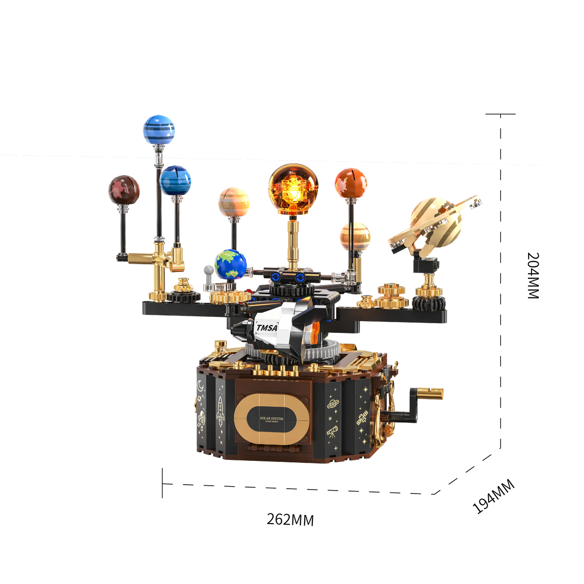 Solar System Building Blocks | Illuminated Orrery | Compatible Bricks | 14+