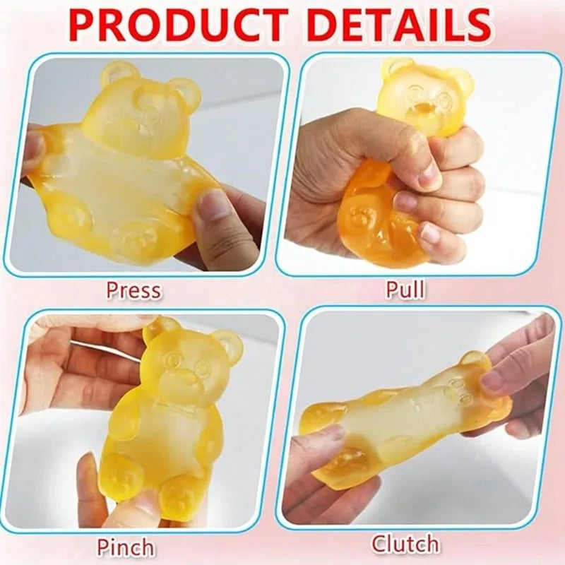 Gummy Bear Fidget Toy | Soft TPR Material | Squeeze Stress Relief Gift