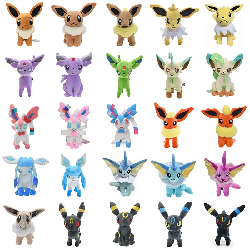 30 Styles Pokemon Eevee Pulsh Toys Shiny Sylveon Jolteon Glaceon Toyland EU