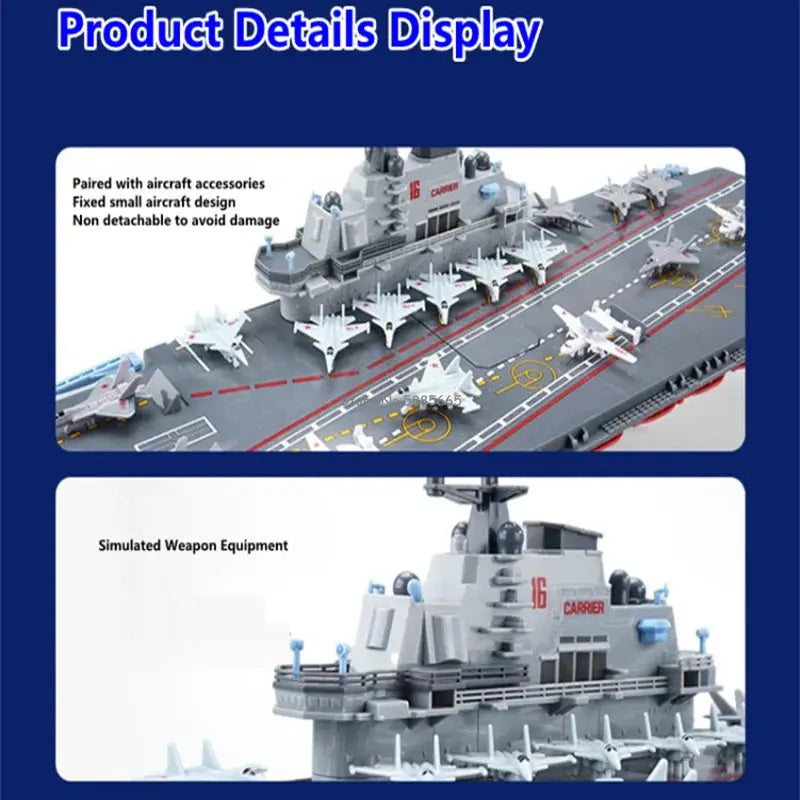 68CM Big Dual Motor Remote Control Boat 30KM/H Off Water Sensor Waterproof Multidirectional Drive RC Battleship Boat Collection - ToylandEU