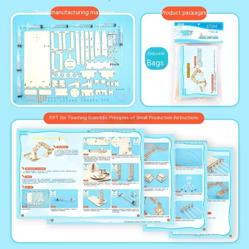 Build Your Own Small Wooden Excavator Kit with Advanced Technology - ToylandEU