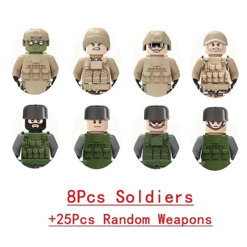 Lego Compatible Military Building Blocks Armored Vehicle Set - ToylandEU