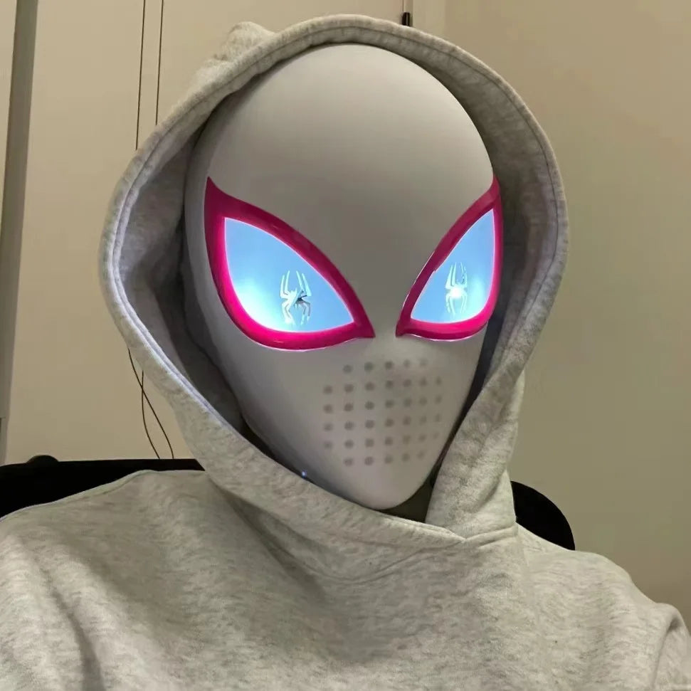 Glowing Helmet Mask | Touch Control Lighting | Unisex Design | Role Play Set