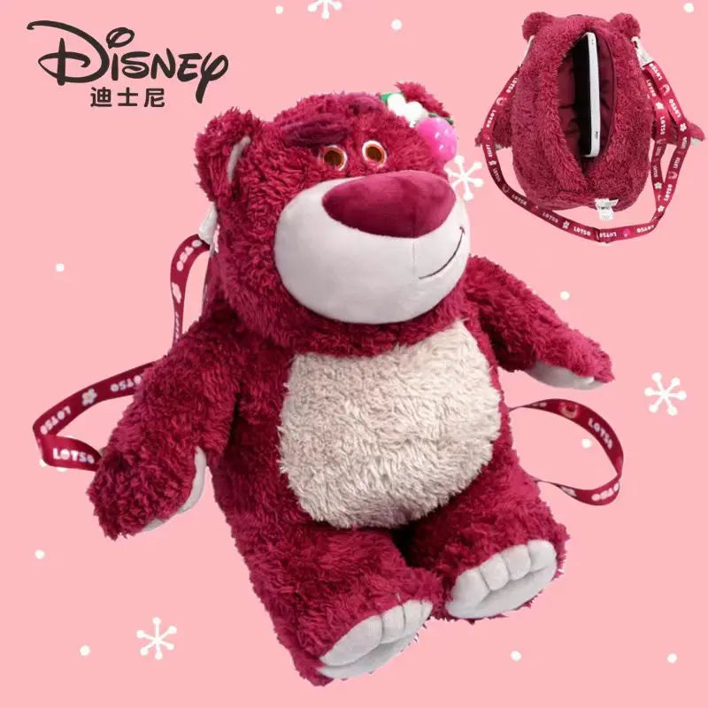 Lotso Bear Crossbody Bag with Strawberry Scent - Disney Toy Story 4 Plush Doll for Girls