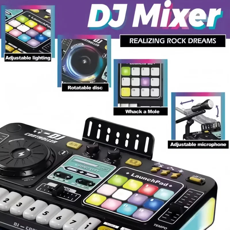 Kids DJ Mixer Toy For Educational Music Learning Play