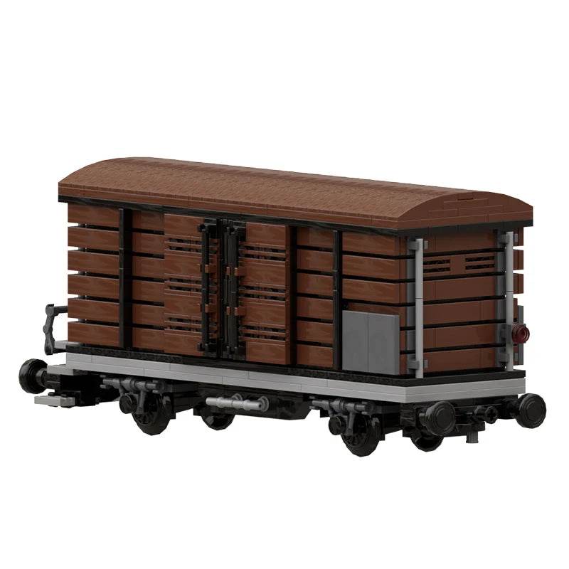 Boxcar Goods Wagon Building Block Kit MOC Railway Carriage - ToylandEU