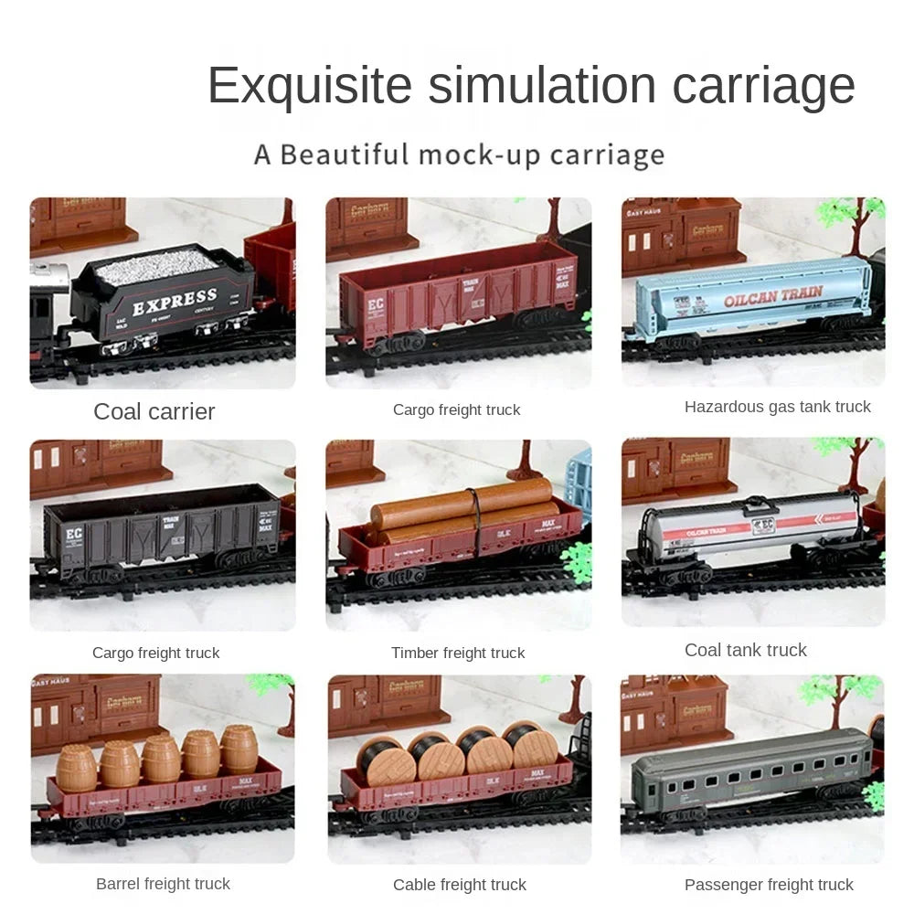 Christmas Electric Train Model with Track Railway Toys Battery - ToylandEU