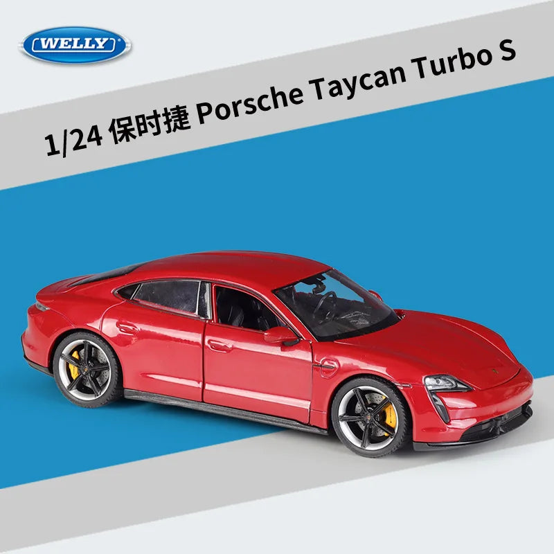 Diecast Car Model | 1:24 Scale | Porsche Taycan Turbo S | Collectible Gift