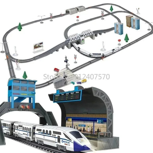 High Speed Electric Train Set Remote Control Model Railway - ToylandEU