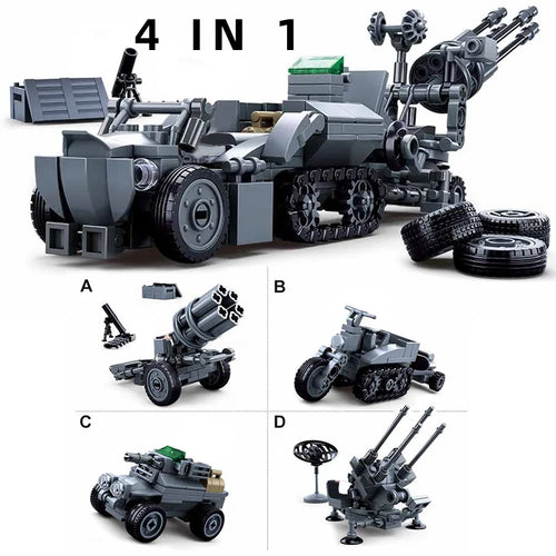 WW2 Military Vehicle and Bunker Artillery Set for the Normandy Landings by Sluban ToylandEU.com Toyland EU