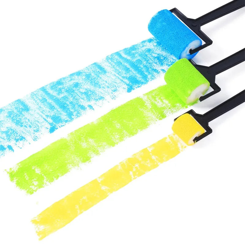 Kids' Sponge Stamp DIY Paint Brush Set - Set of 3 - ToylandEU