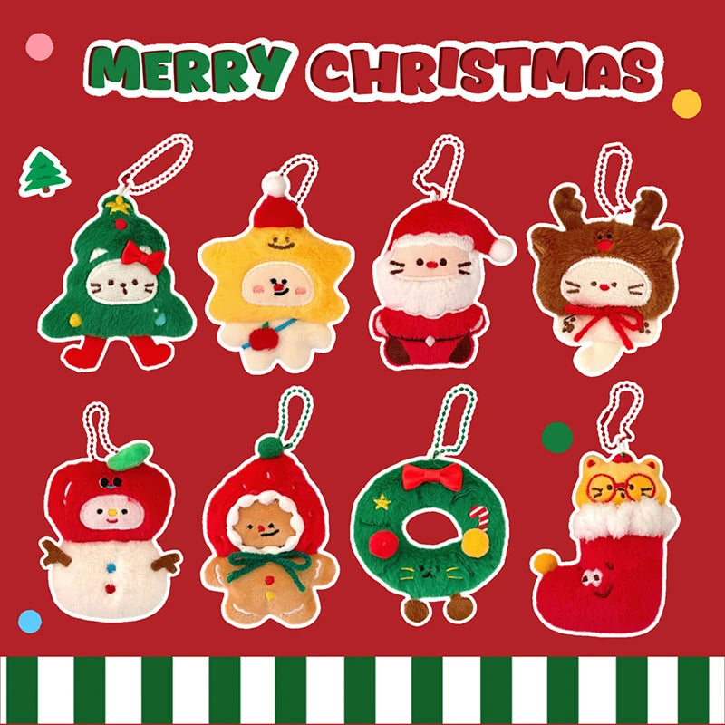 Christmas Plush Ornament | Santa Claus Snowman | Soft Touch Design