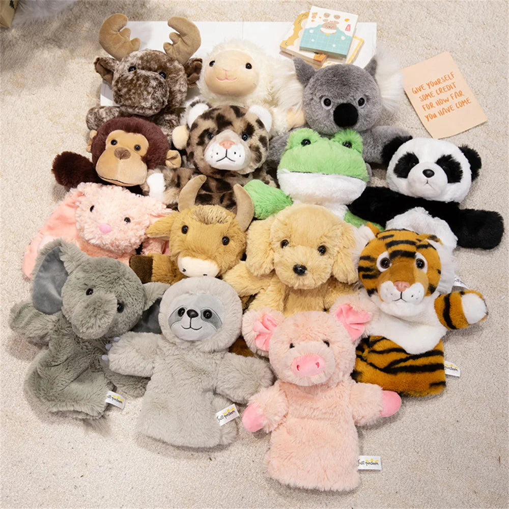 Plush Hand Puppet | Soft Cozy Fabric | 14 Animal Designs | Ages 14 Plus