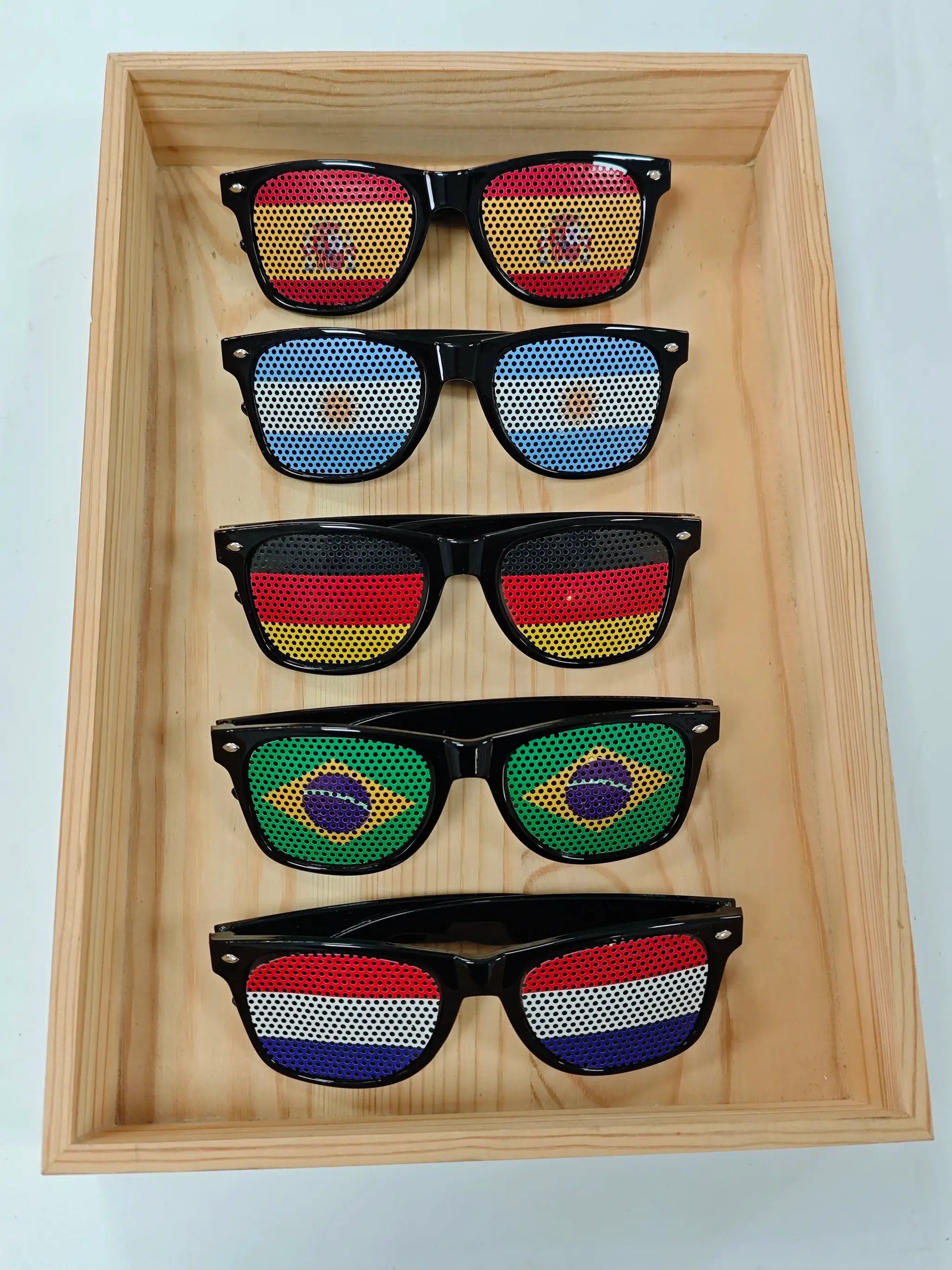 8PCS HD Vision Flag Sunglasses Football Match Fans Sun Glasses Comfortable Anti-slip Legs Sports Party Eyewear - ToylandEU