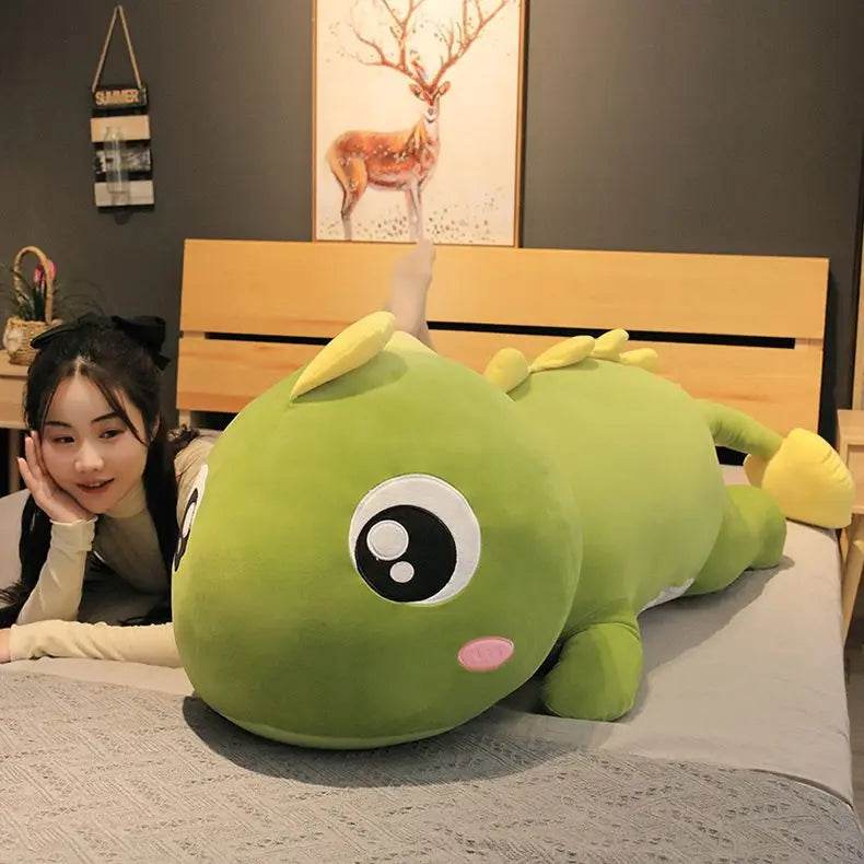 New Huggable Big Long Cute Dinosaur Plush Toy Soft Cartoon Crocodile Doll Girlfriend Pillow - ToylandEU