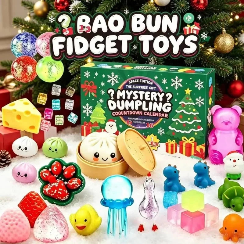 Squishy Advent Calendar | 2026 Slow Rising Toys | Stress Relief Fidgets