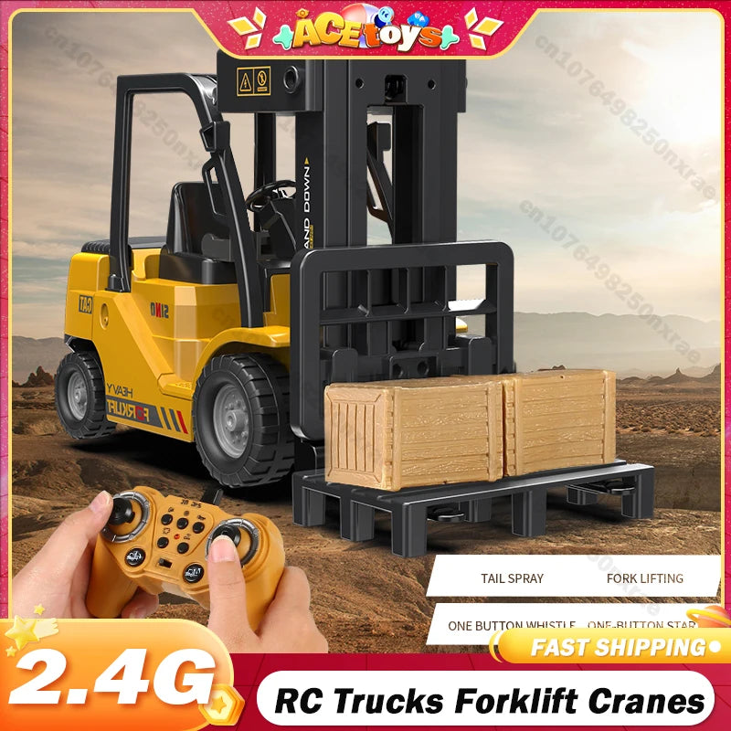 RC Forklift 6-Channel Remote Control Truck for Children - ToylandEU