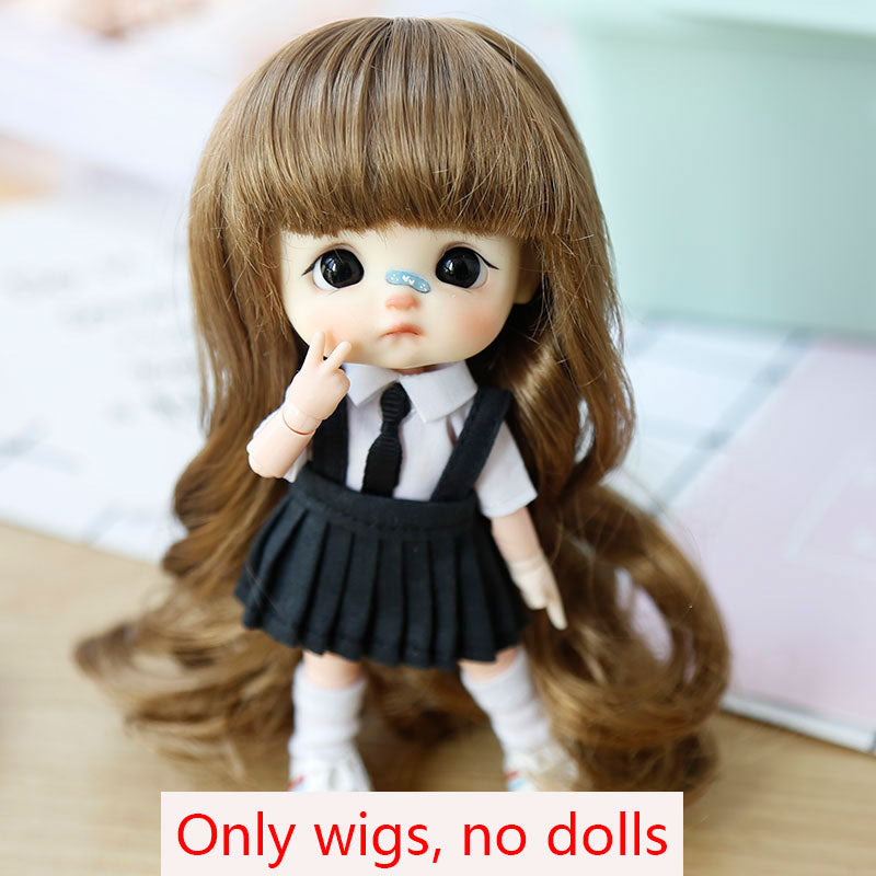 New 1/8 BJD Wig Pink Golden SD Doll Wigs with Cute Braided Hair Toyland EU