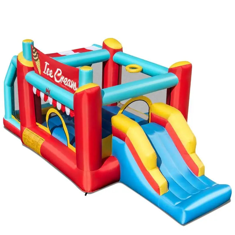 Five-In-One Inflatable Bounce House With Ball Pit And Slide