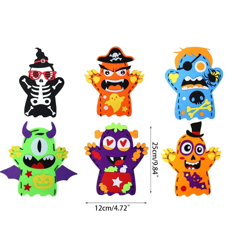 Halloween DIY Hand Puppet Sewing Craft Kit for Kids - Felt Art Project - ToylandEU