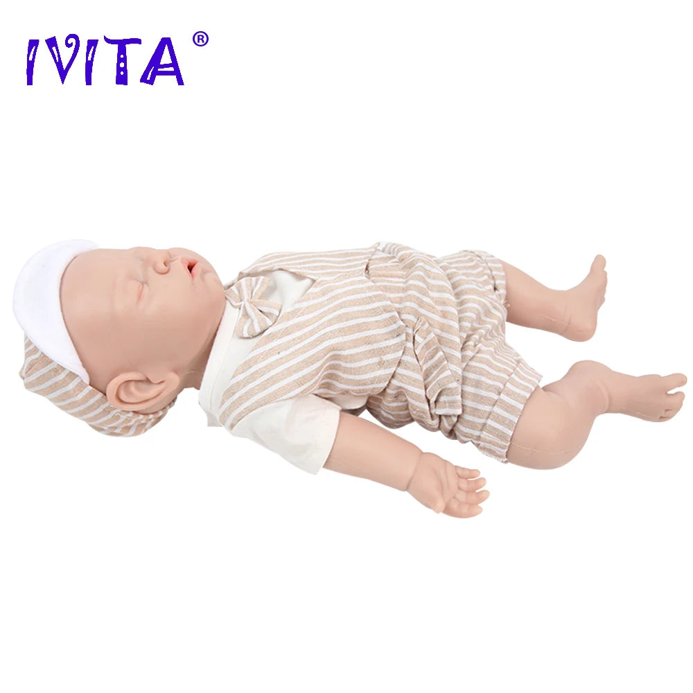 Realistic IVITA WB1528 43cm 2508g 100% Platinum Liquid Full Body Silicone Reborn Baby Doll - ToylandEU