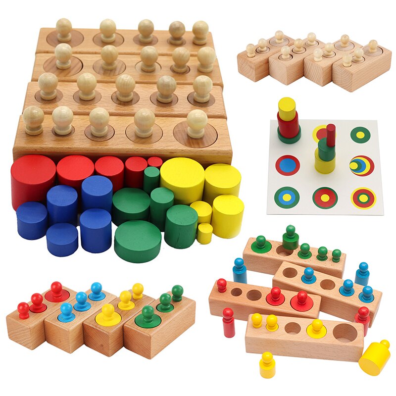 Cylinder Socket Montessori Toy for Baby Development and Sensory Practice - ToylandEU