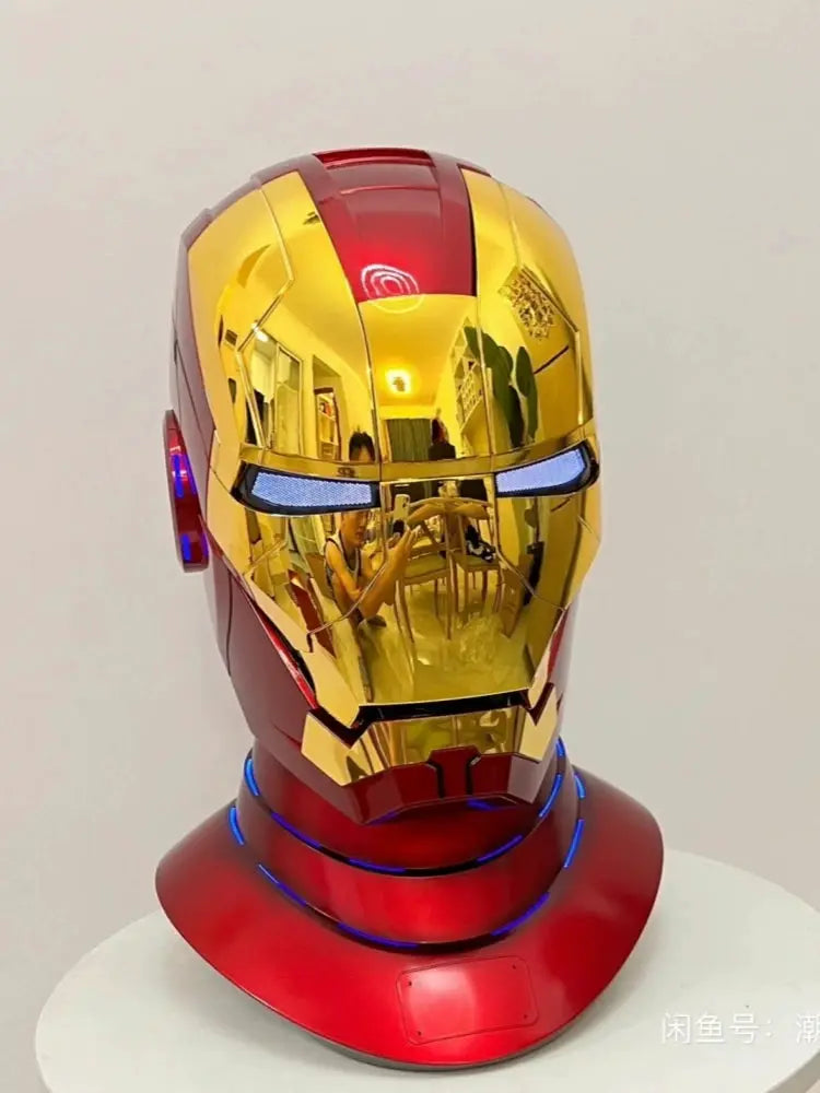 Iron Man 1:1 Helmet Mk5 Mk50 Avengers War Machine Cosplay Electric Open Close English Voice Remote Control Toys Christmas Gifts - ToylandEU