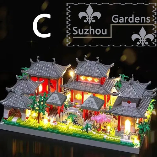 Suzhou Garden Blocks 1800+Pcs - Chinese Garden Mini Block Set with LED Light ToylandEU.com Toyland EU