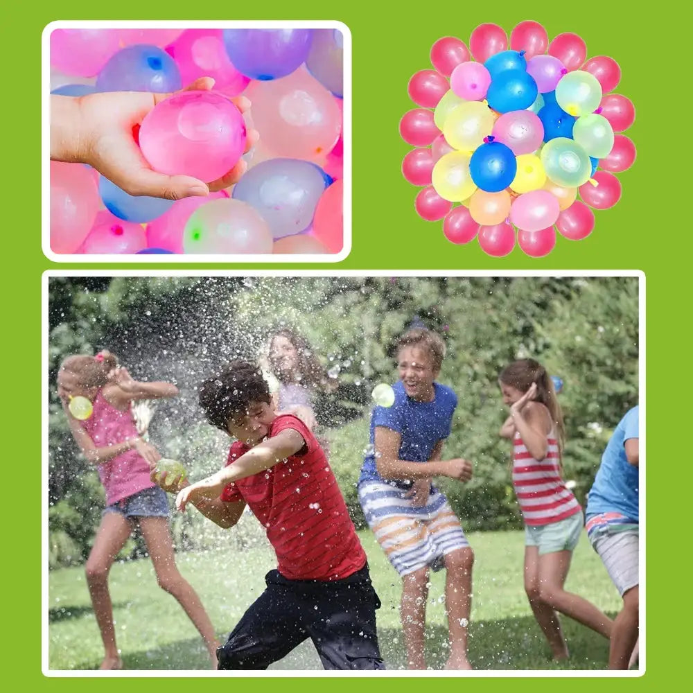 500pcs Rapid Injection Water Balloons Summer Outdoor Water Bombs Auto Fill Splash Balls Pool Party Fight Toys For Kids - ToylandEU