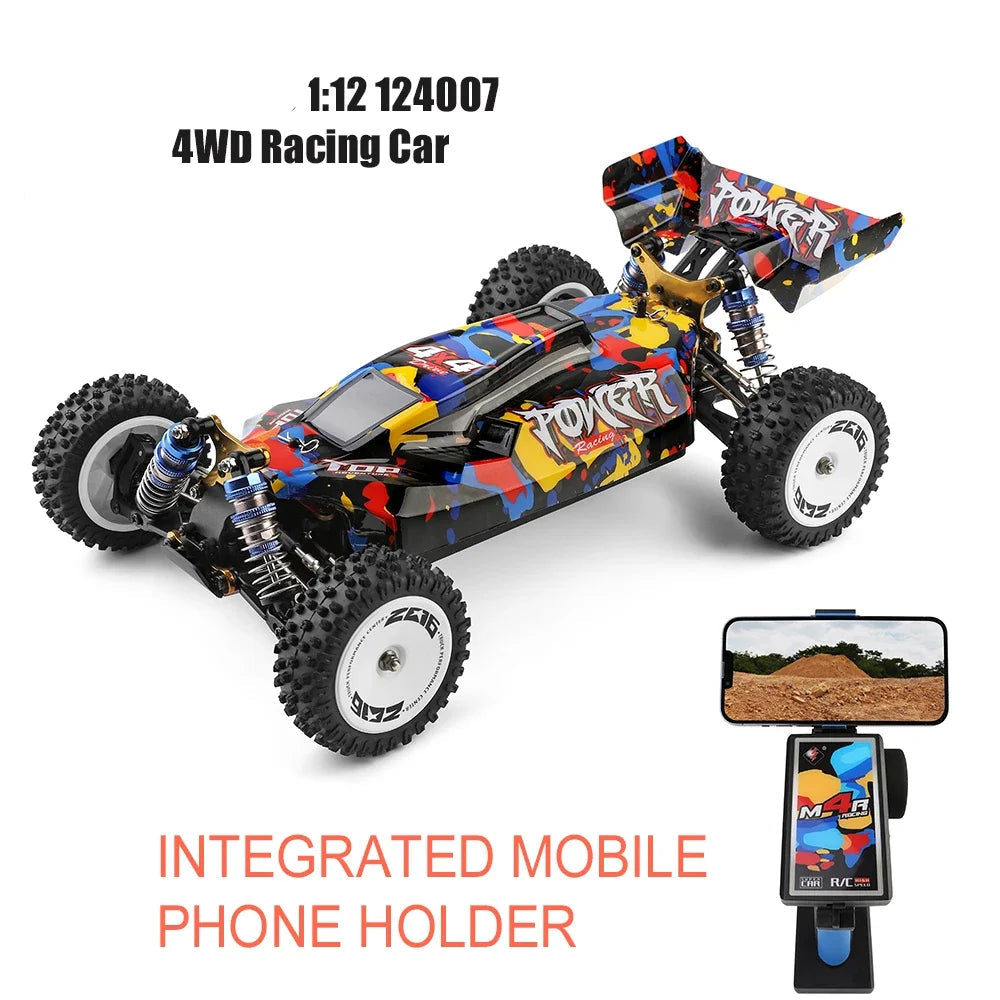 RC 124007 & 124019 High-Speed 1:12 Electric 4WD RC Racing Cars - 75KM/H & 55KM/H Drift Crawler with 3000mAh Battery