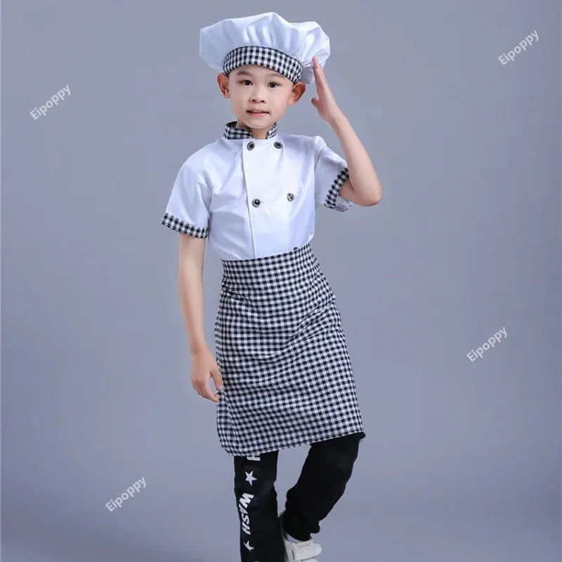 Kids Chef Costume Set - Deluxe Cooking Costume with Hat for Playtime Fun