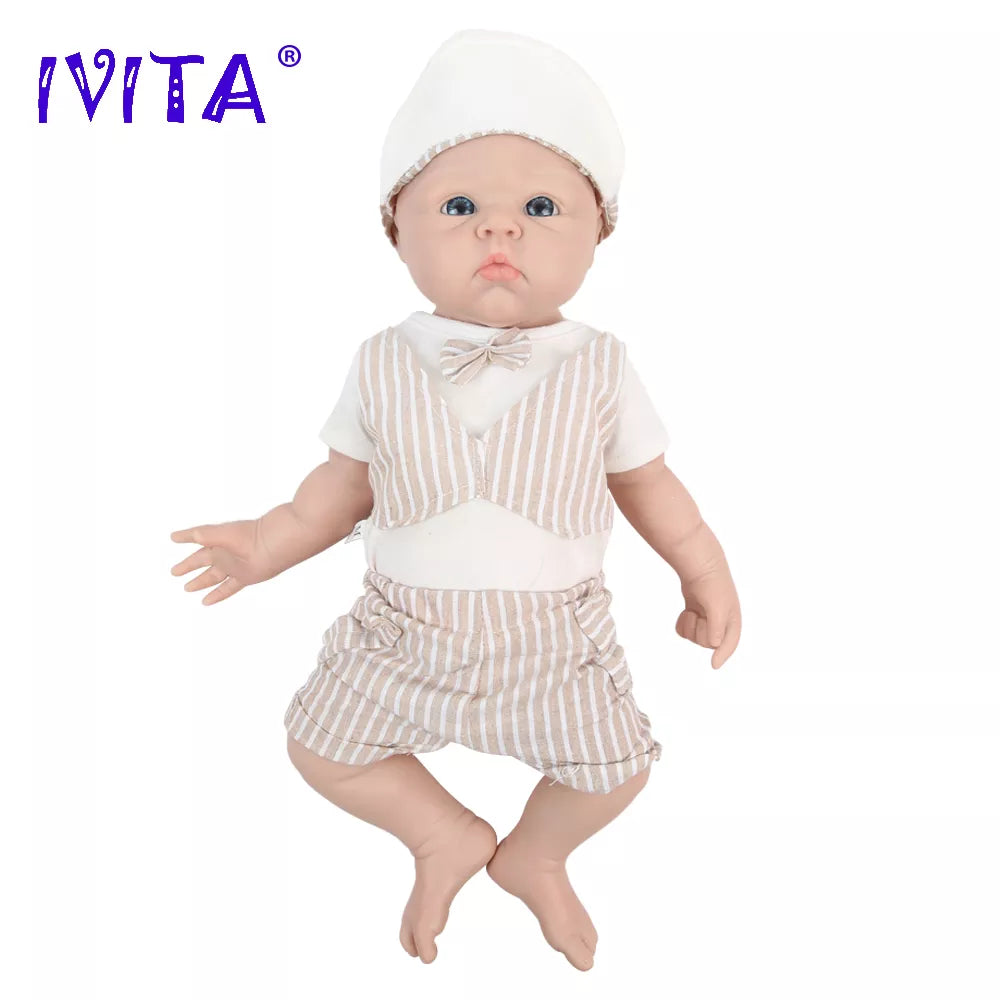 Silicone Reborn Baby Doll - Realistic Full Body 47cm Boy Doll with SGS and FDA Certification - ToylandEU