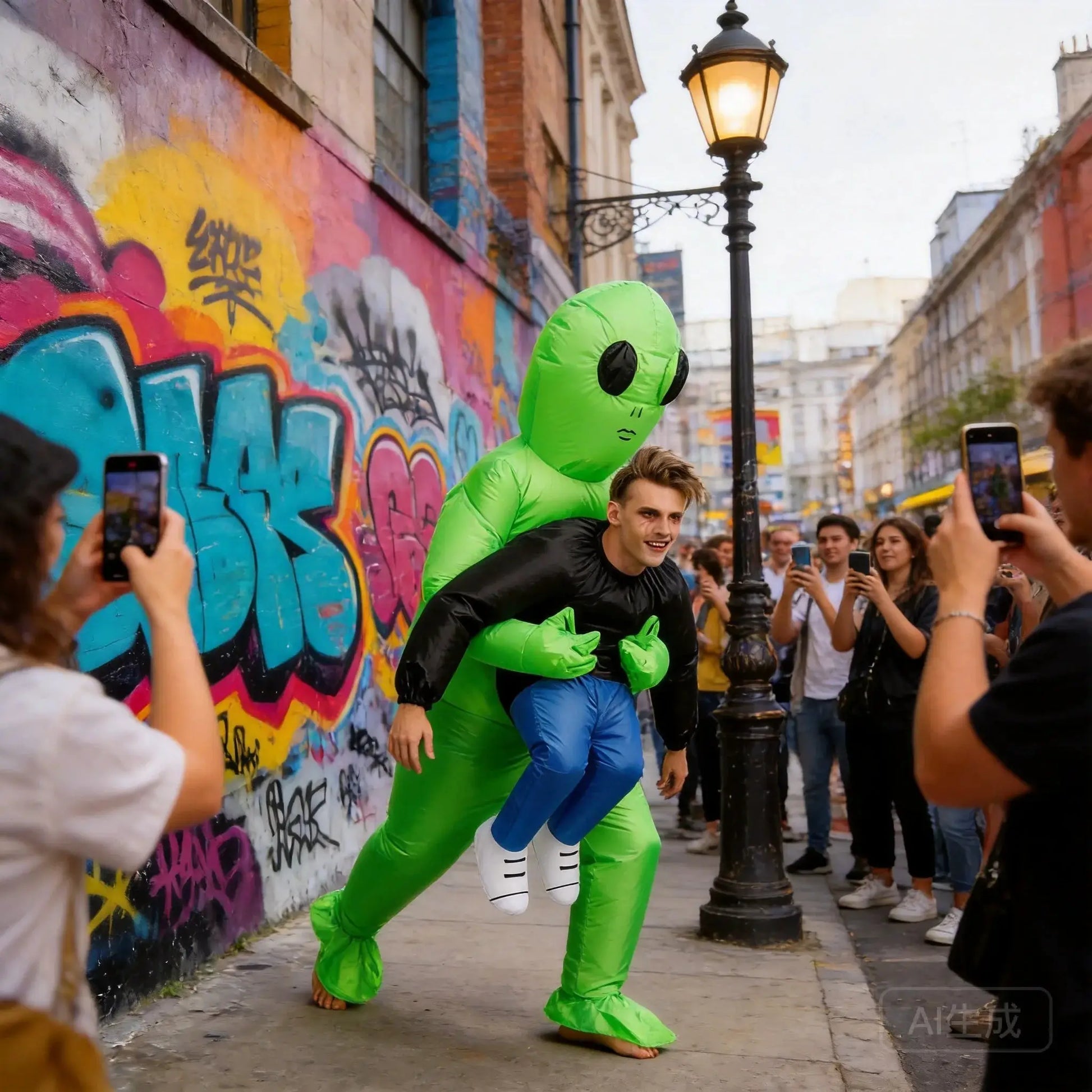 ET-Aliens Inflatable Costume Scary Monster Cosplay For Adult Kids Thanksgiving Christmas Party Festival Stage Children Clothing - ToylandEU