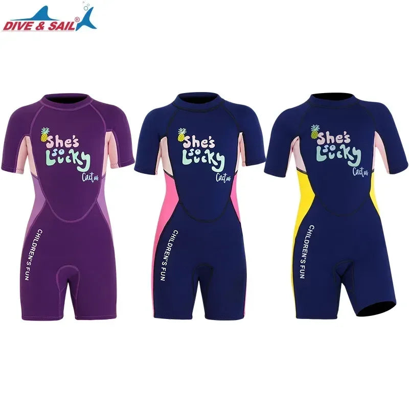 Girls Neoprene Wetsuit 2.5mm Keeps Warm Winter Swimming - ToylandEU