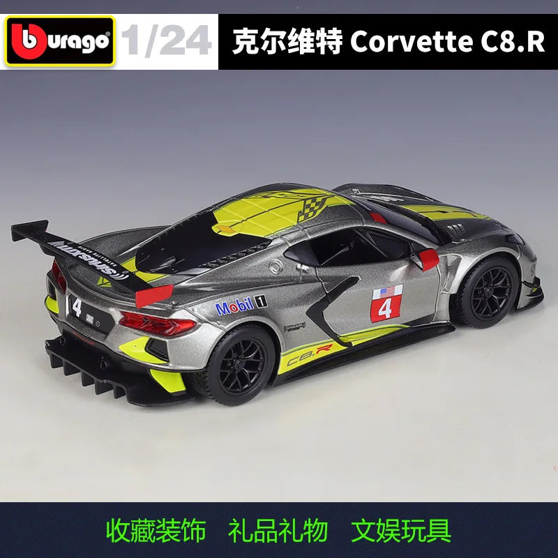 Diecast Car Model | 1:24 Scale | Corvette C8.R Racing Version | Alloy Body