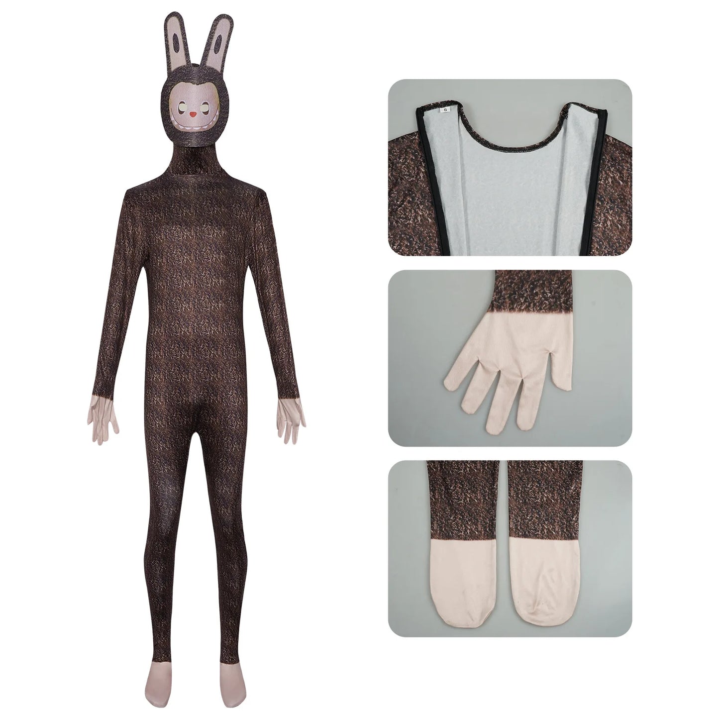 Labubu Costume | Cosplay Jumpsuit with Mask | Adult & Kids