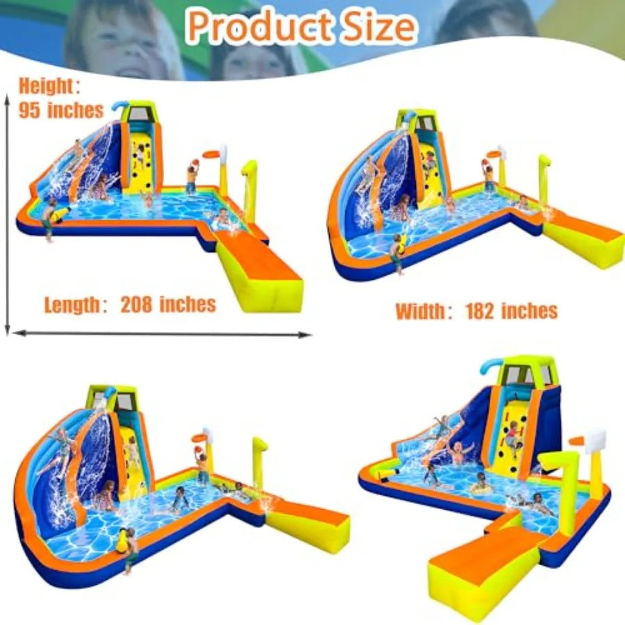 Inflatable Water Slide 8 In 1 Bounce House Backyard