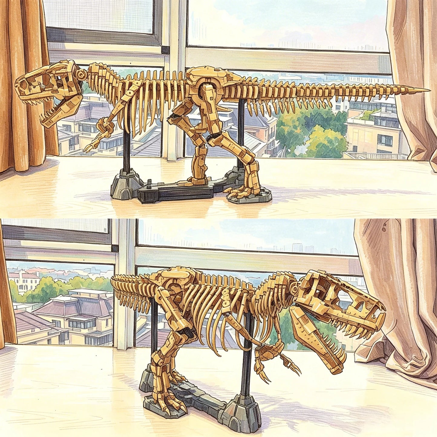 Dinosaur Building Block Set | 3145 Pieces | T-Rex Skeleton Model | Gift for Kids