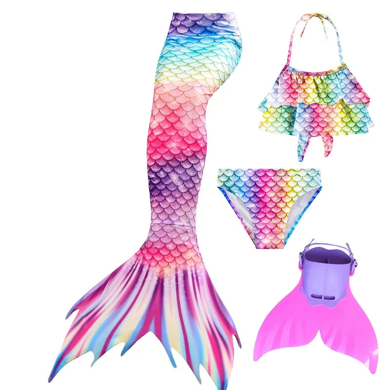 Mermaid Costume | Mermaid Tail Swimsuit Set | Monofin Optional | For Women